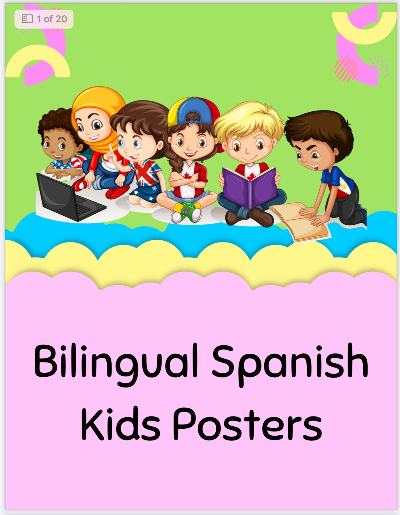 Bilingual Kids Posters ā Learn Shapes, Numbers, Feelings & More (English & Spanish)