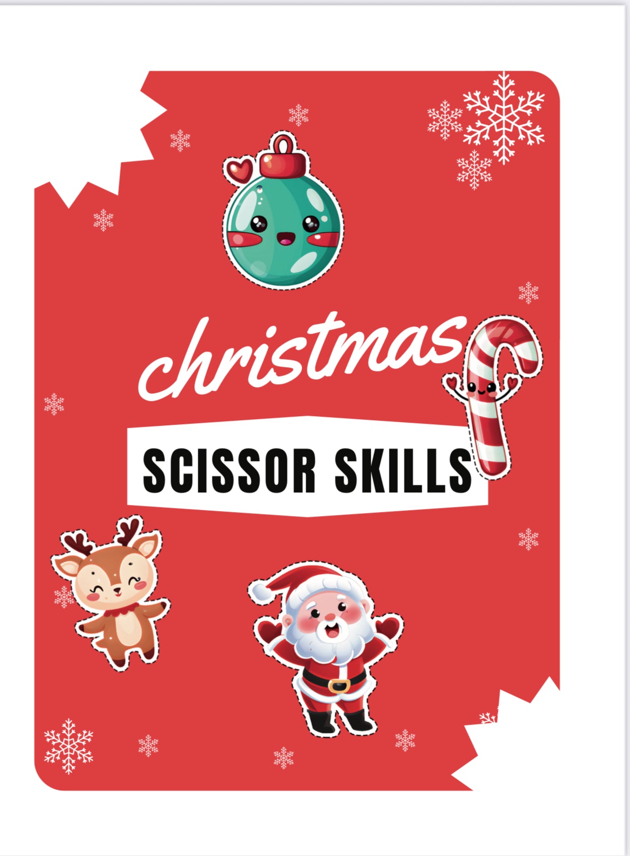 Colorful Christmas Scissor Skills β Holiday Cutting Practice for Kids