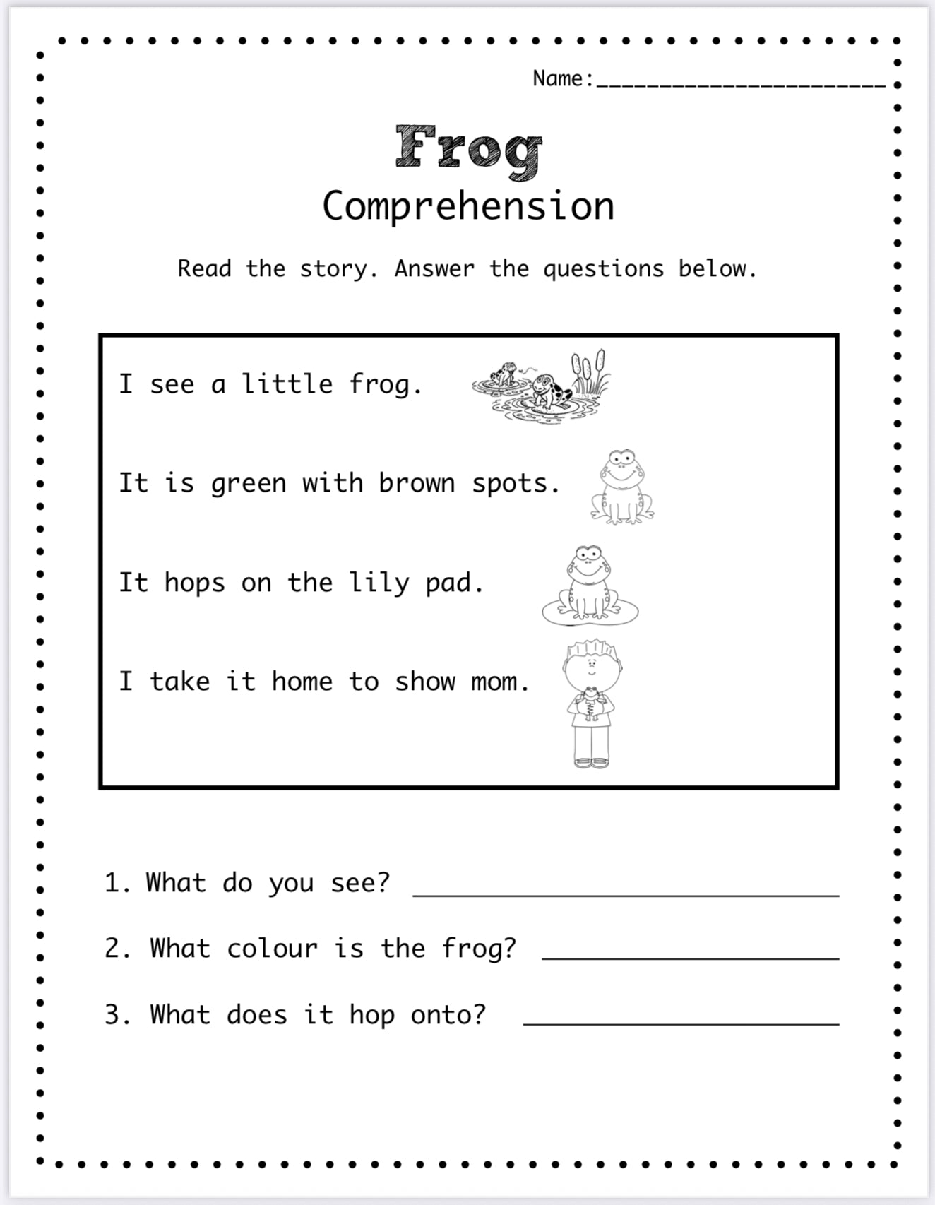 Early Reading Comprehension Stories β Simple Printable Passages for Kids