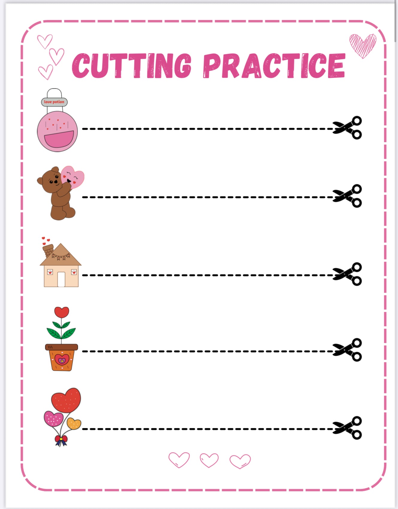 Cutting Practice Worksheets β Fine Motor Skills for Early Learners