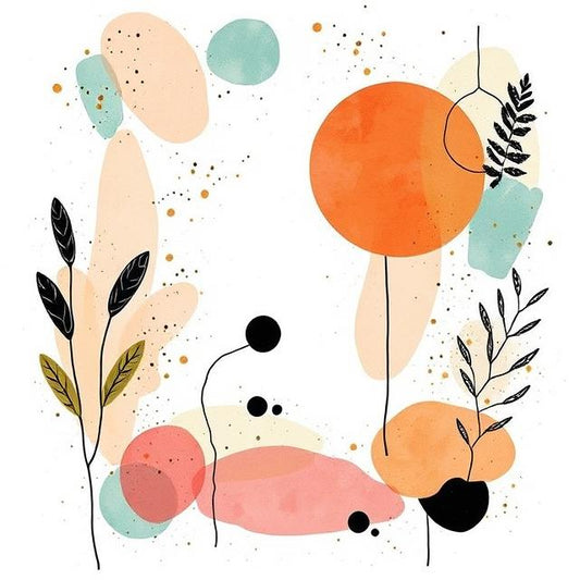 Modern Botanical Abstract Print – Minimalist Nature Wall Art