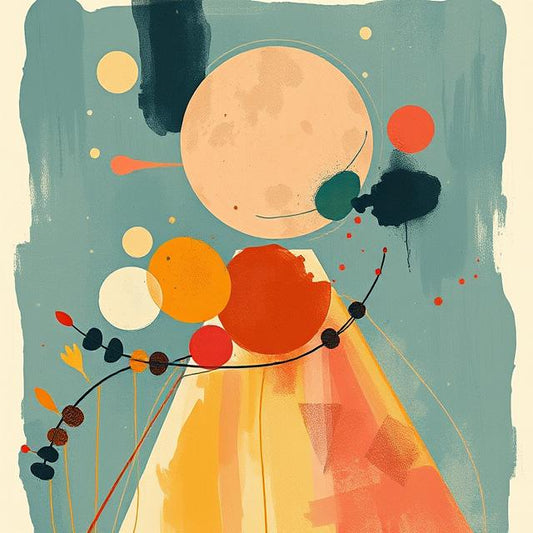 Cosmic Flow Abstract Wall Art – Colorful Celestial Modern Printable