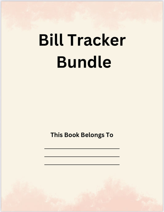 Bill Tracker Bundle – Printable Finance Organizer (PDF)