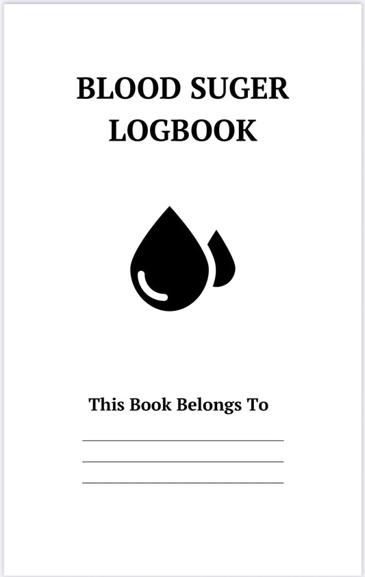 Blood Sugar Logbook – 121-Page Printable Diabetes Tracker (PDF)