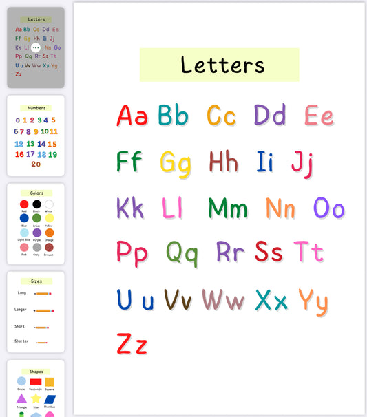 A4 Nursery Wall Art – Printable Educational Posters (PDF)