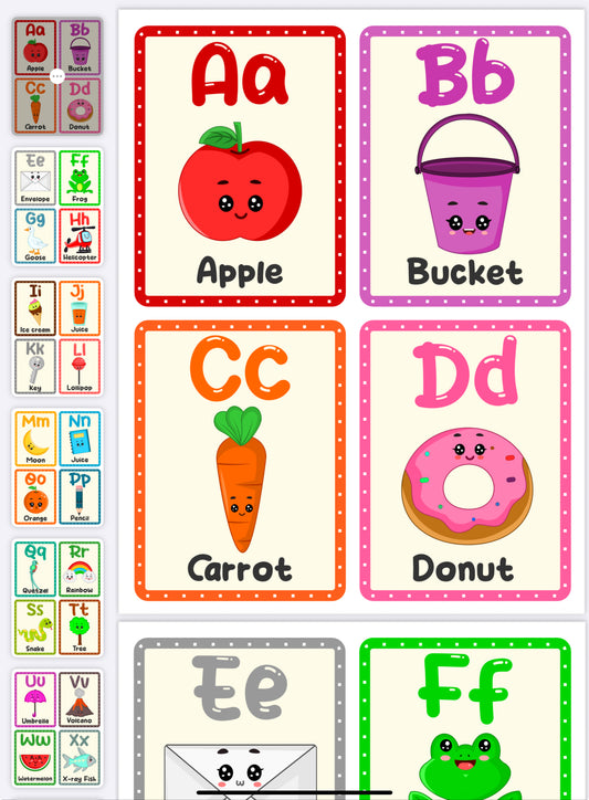Alphabet Flashcards for Kids – Fun, Bright & Interactive A–Z Set