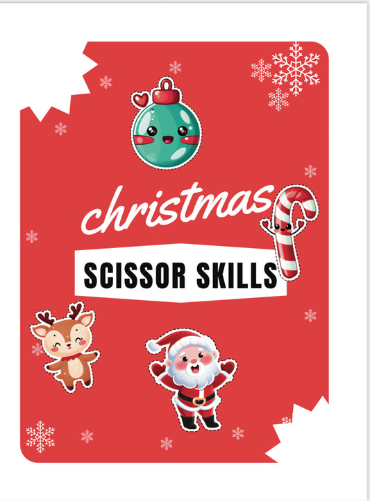 Colorful Christmas Scissor Skills – Holiday Cutting Practice for Kids