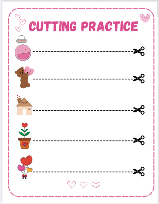 Cutting Practice Worksheets – Fine Motor Skills for Early Learners